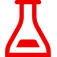 chemistry icon in red