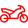 motorcycle icon in red