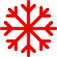 snowflake icon in red